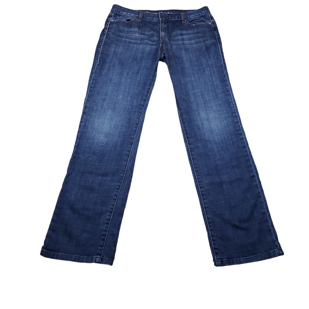 Levi's 552 Mid Rise Straight Dark Wash Blue Jeans Women's Size 12 Long 31